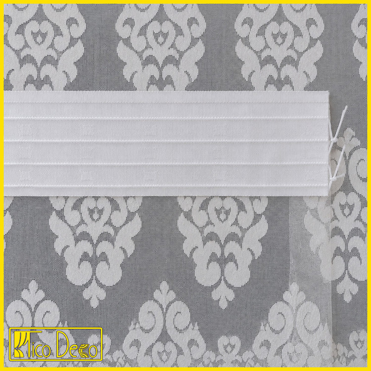 پرده تیکو دکو مدل دوخت ساده تور راشل کادکا ورسای دالبوردار سایز 280 × 300 سانتیمتر