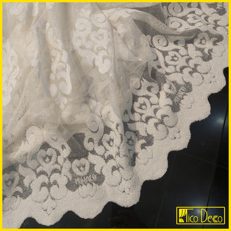 پرده تیکو دکو مدل دوخت ساده تور راشل کادکا ورسای دالبوردار سایز 280 × 300 سانتیمتر