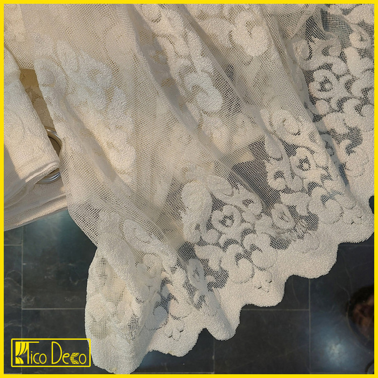 پرده تیکو دکو مدل دوخت ساده تور راشل کادکا ورسای دالبوردار سایز 280 × 300 سانتیمتر