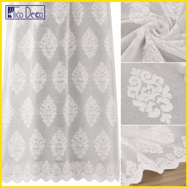 پرده تیکو دکو مدل دوخت ساده تور راشل کادکا ورسای دالبوردار سایز 280 × 300 سانتیمتر