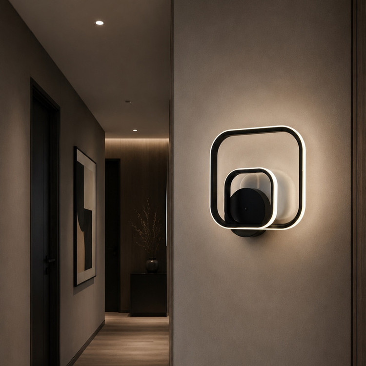 دیوارکوب 1 شعله نور از ما رشکان مدل square