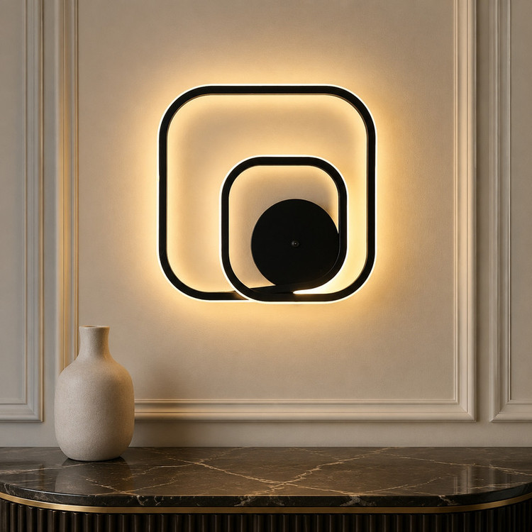 دیوارکوب 1 شعله نور از ما رشکان مدل square