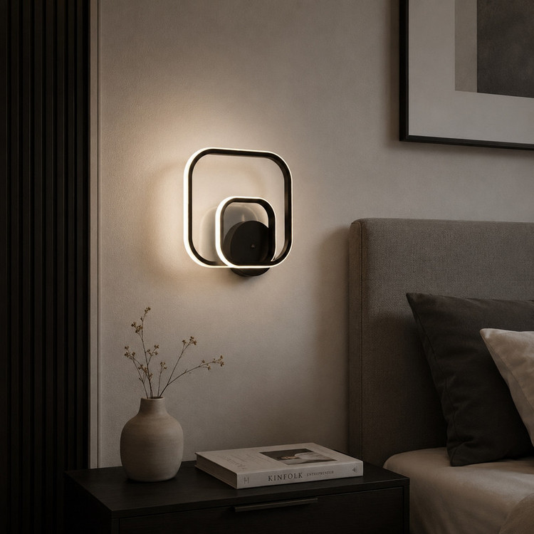 دیوارکوب 1 شعله نور از ما رشکان مدل square
