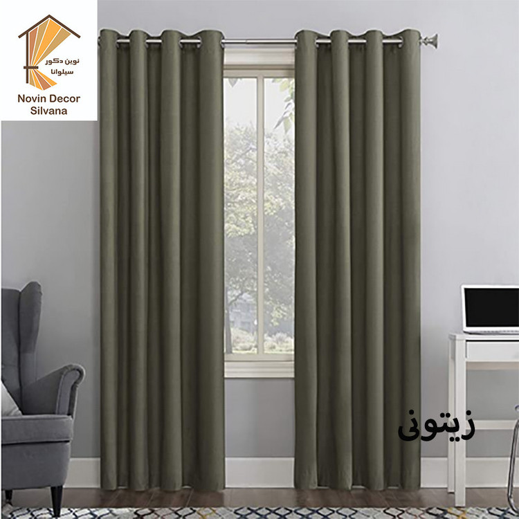 پرده نوین دکور سیلوانا مدل کتان 28 سایز 280 × 140 سانتی متر