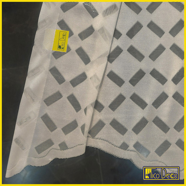 پرده تیکو دکو مدل دوخت ساده تور راشل کادکا طرح ونوس دالبوردار سایز 280 × 400 سانتیمتر