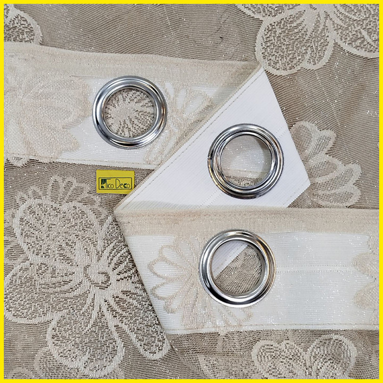 پرده پانچ تیکو دکو مدل تور راشل کادکا طرح گلبرگ دالبوردار سایز 280 × 225 سانتیمتر مجموعه دو عددی