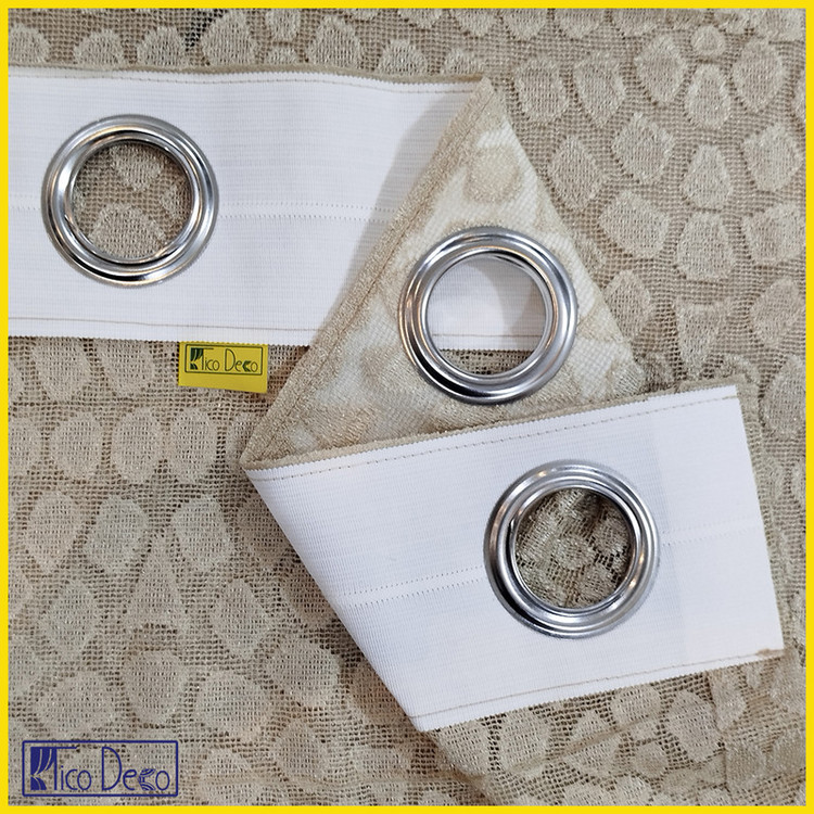 پرده پانچ تیکو دکو مدل تور راشل کادکا طرح سنگی دالبوردار سایز 280 × 300 سانتیمتر