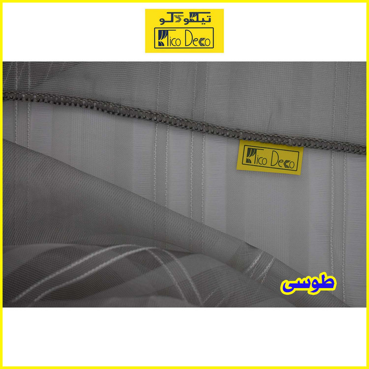 پرده تیکو دکو مدل دوخت ساده حریر ژوردار سایز 280 × 400 سانتیمتر