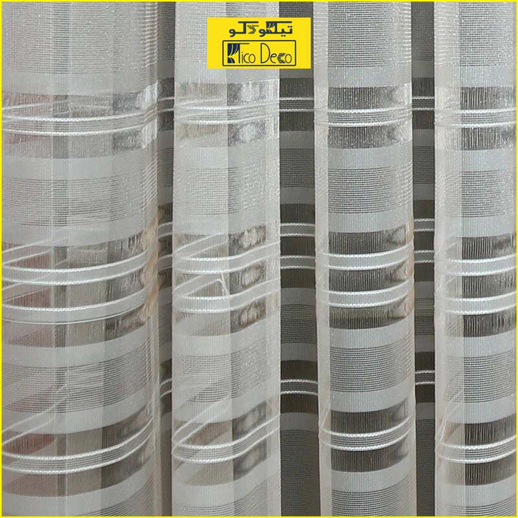 پرده تیکو دکو مدل دوخت ساده حریر ژوردار سایز 280 × 400 سانتیمتر