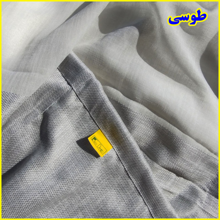 پرده تیکو دکو مدل دوخت ساده کتان شفاف حاشیه دار سایز 280 × 300 سانتیمتر