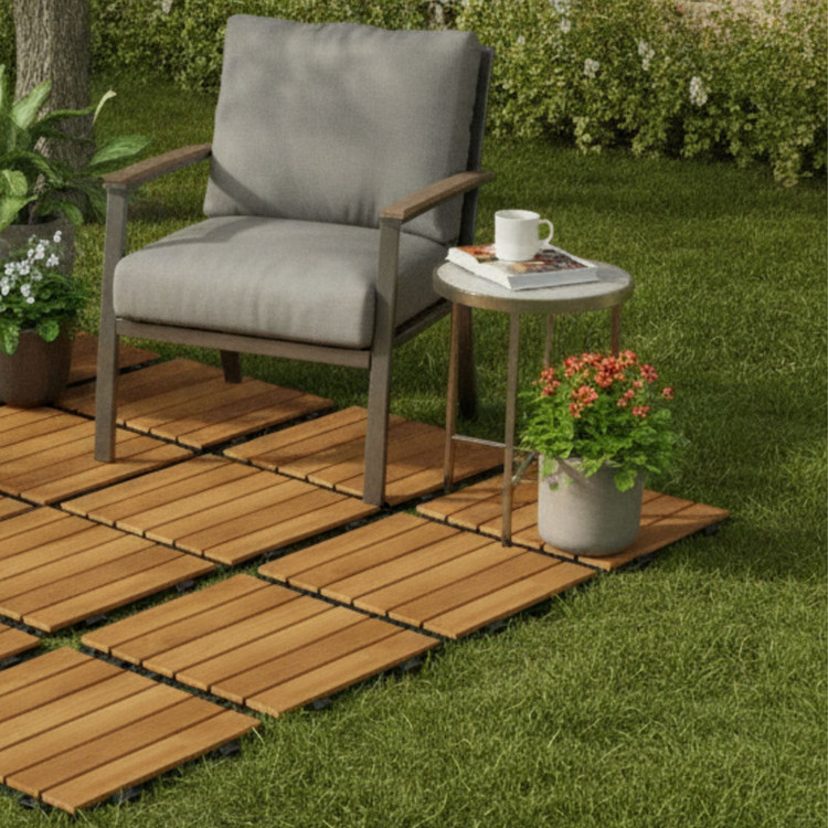 کفپوش مدل ترموود 6 ردیف کد SM42 سایز 30x30 سانتی متر مجموعه 11 عددی