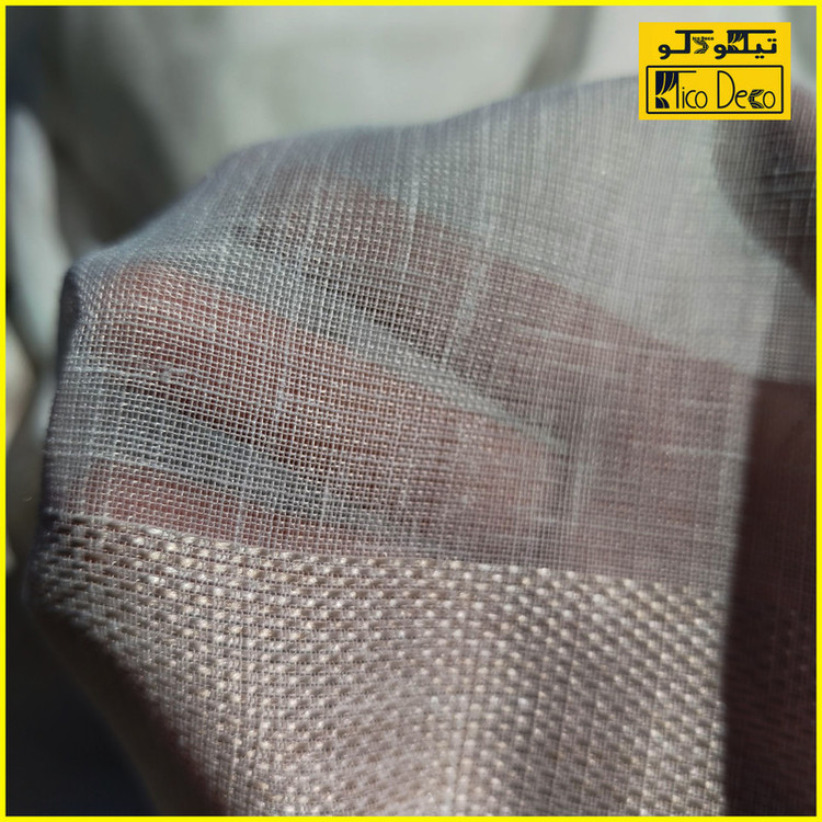 پرده تیکو دکو مدل دوخت ساده کتان شفاف حاشیه دار سایز 280 × 400 سانتیمتر