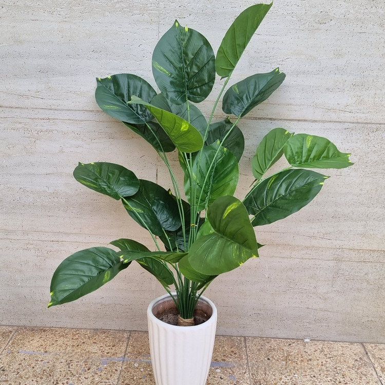 درختچه مصنوعی پتوس کد 24 با 24 برگ، جنس پارچهای، ابعاد 70×70×110 سانتیمتر، بدون گلدان