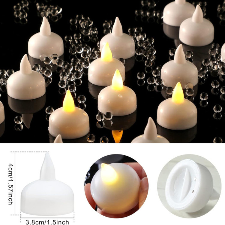 شمع ال ای دی مدل Floating مجموعه 12 عددی