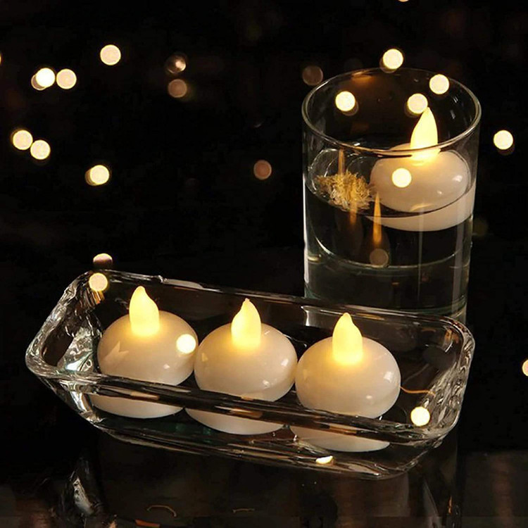 شمع ال ای دی مدل Floating مجموعه 12 عددی