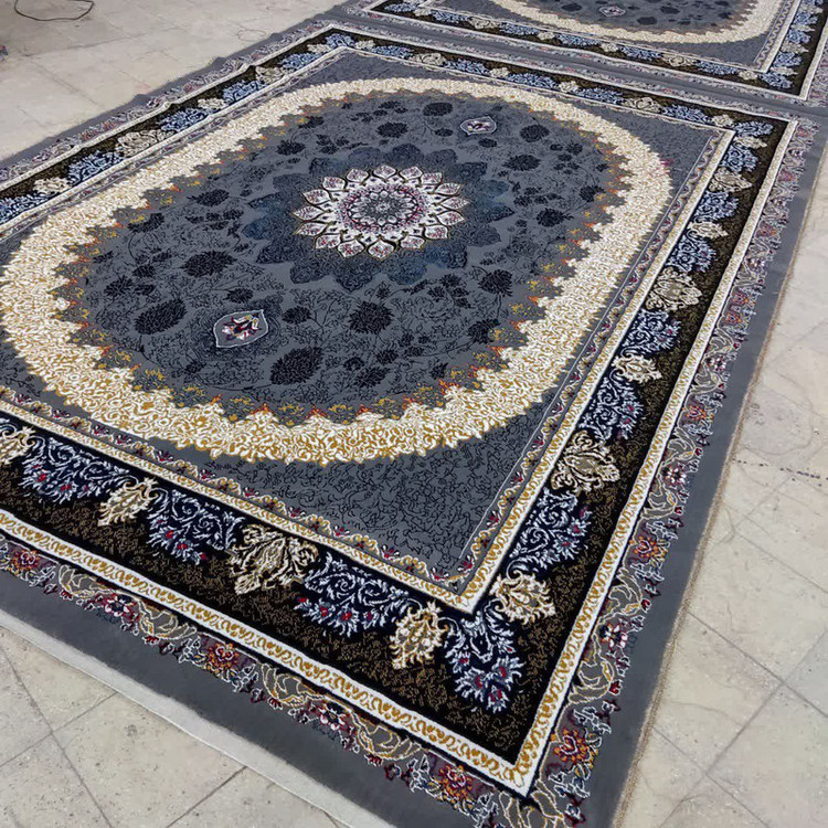 فرش ماشینی تاج و تخت کد 4005980 سیتا زمینه فیلی یک جفت