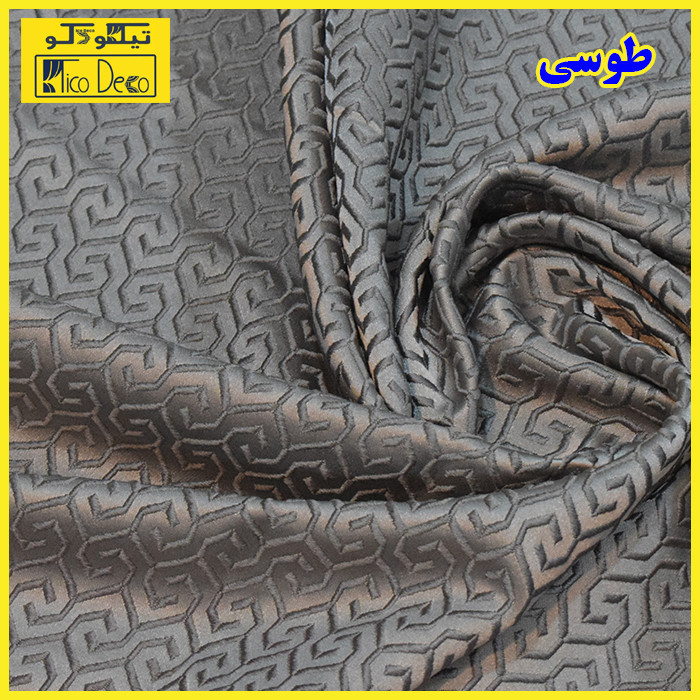 پرده پانچ تیکو دکو مدل ابریشم ساتن حاشیه دار کد greek key سایز 280*300 سانتیمتر