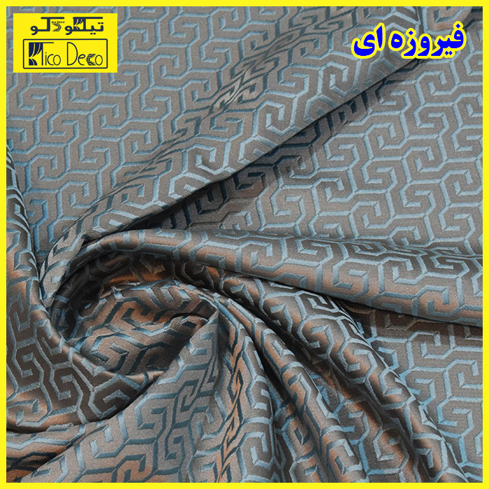 پرده پانچ تیکو دکو مدل ابریشم ساتن حاشیه دار کد greek key سایز 280*300 سانتیمتر