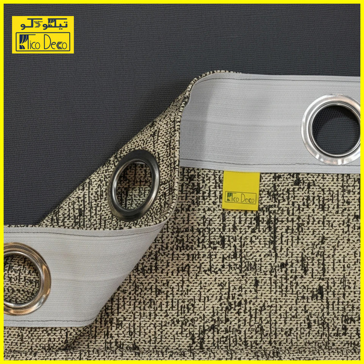 پرده پانچ تیکو دکو مدل ابریشم اسلب نویزی سایز 280 × 300 سانتیمتر