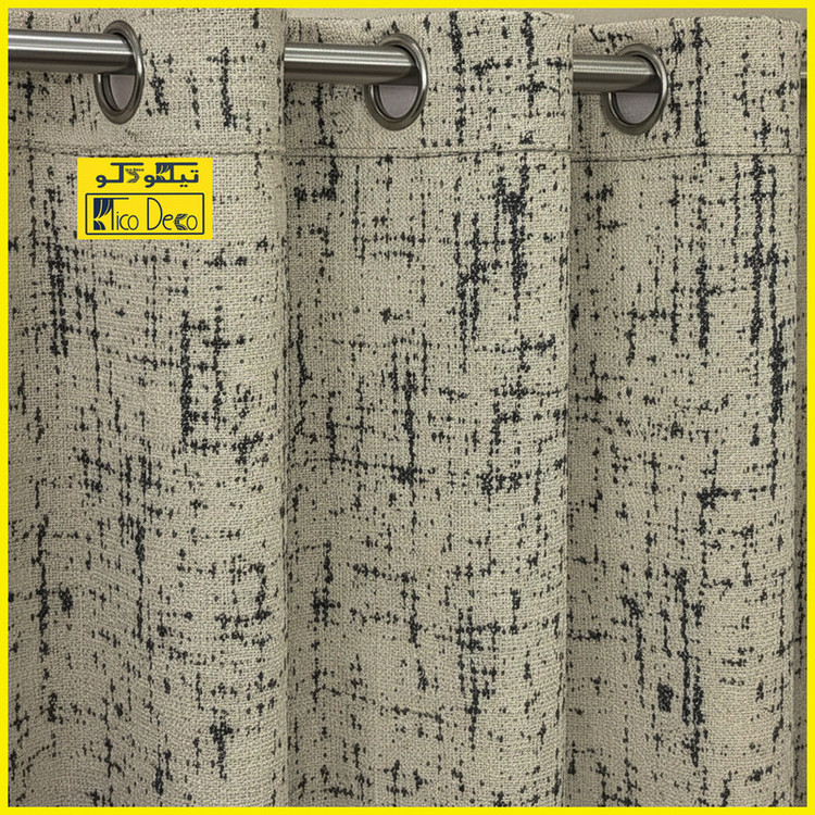 پرده پانچ تیکو دکو مدل ابریشم اسلب نویزی سایز 280 × 300 سانتیمتر