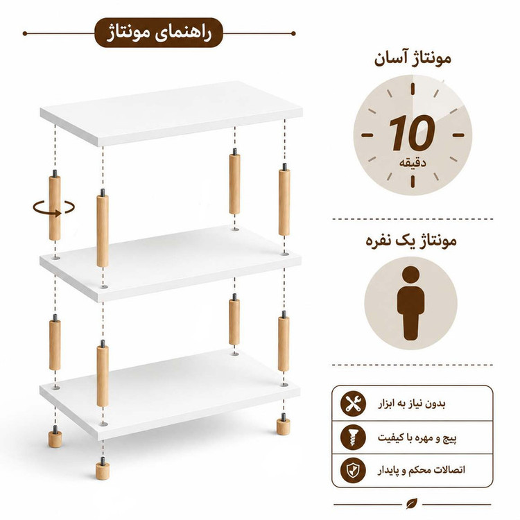 جاکفشی سه طبقه مدل SR-3
