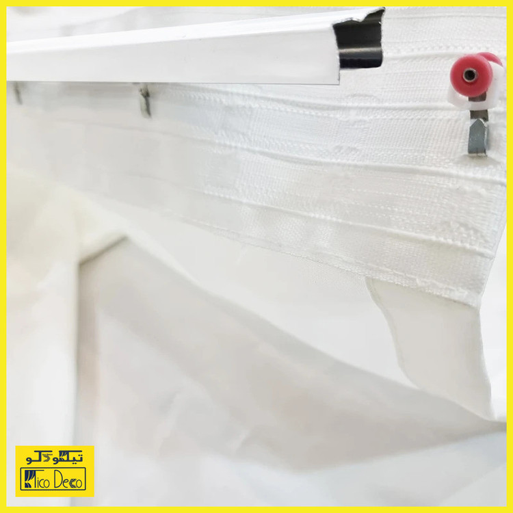 پرده تیکو دکو مدل دوخت ساده حریر ژورژت طلاکوب سایز 280x500 سانتیمتر