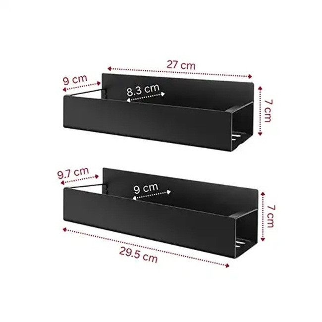 شلف دیواری لازا مدل مگنتی کد KT-MS-09 مجموعه 2 عددی