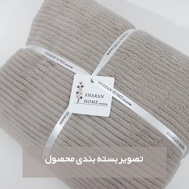 شال مبل شاران هوم مدل مخملی طرح راه راه سایز 170×170 سانتی متر