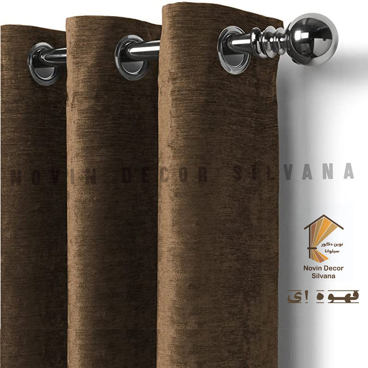 پرده پانچ نوین دکور سیلوانا مدل مخمل شانل سایز 200 × 280 سانتیمتر