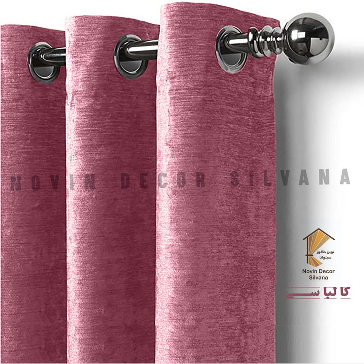 پرده پانچ نوین دکور سیلوانا مدل مخمل شانل سایز 200 × 280 سانتیمتر