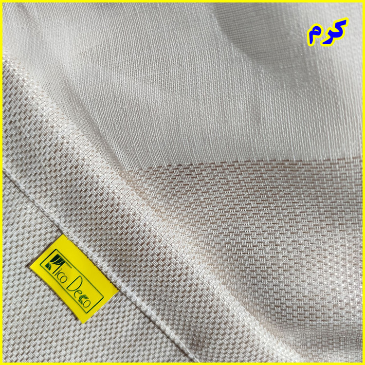 پرده پانچ تیکو دکو مدل کتان شفاف حاشیه دار سایز 280 × 140 سانتیمتر مجموعه 2 عددی