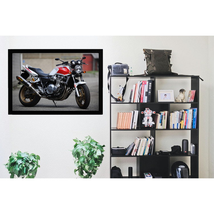 تابلو نوری بکلیت طرح موتور سنگین HONDA CB1300 مدل B-po1520 فریم مشکی