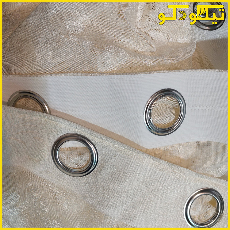 پرده پانچ تیکو دکو مدل تور راشل کادکا طرح داماسک دالبوردار سایز 140×280 مجموعه دو عددی