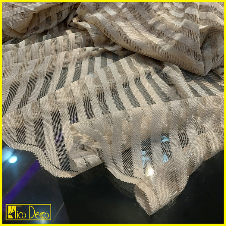 پرده پانچ تیکو دکو مدل تور راشل کادکا طرح ریوا دالبوردار سایز 280 × 140 سانتیمتر مجموعه 2 عددی