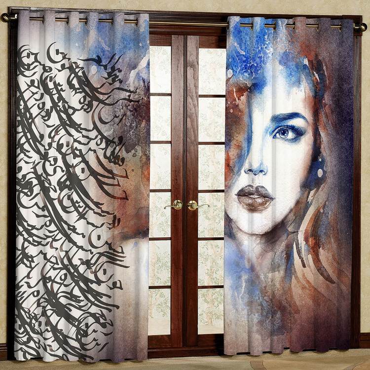 پرده مدل مخمل پانچی کد 4543T2 سایز 200x140 سانتی متر