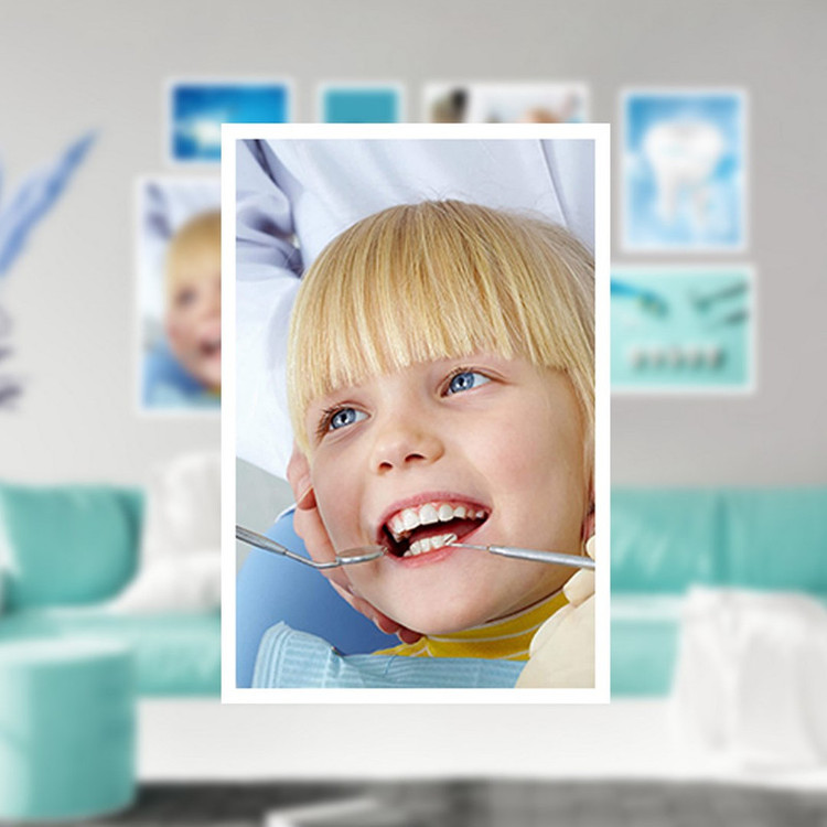 تابلو بکلیت طرح سلامت دندان و مطب دندانپزشکی مدل W-1323 مجموعه 7 عددی