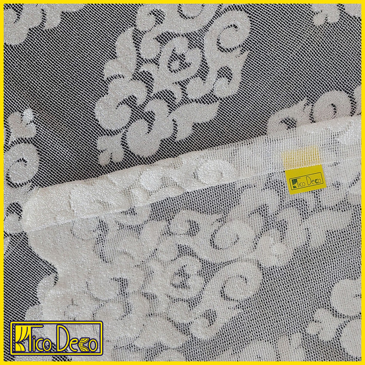 پرده تیکو دکو مدل دوخت ساده تور راشل کادکا طرح ورسای دالبوردار سایز 280 × 400 سانتیمتر