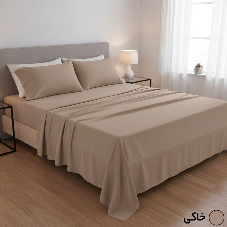 سرویس ملحفه 2 نفره 4 تکه مانیکاهوم مدل simple plus