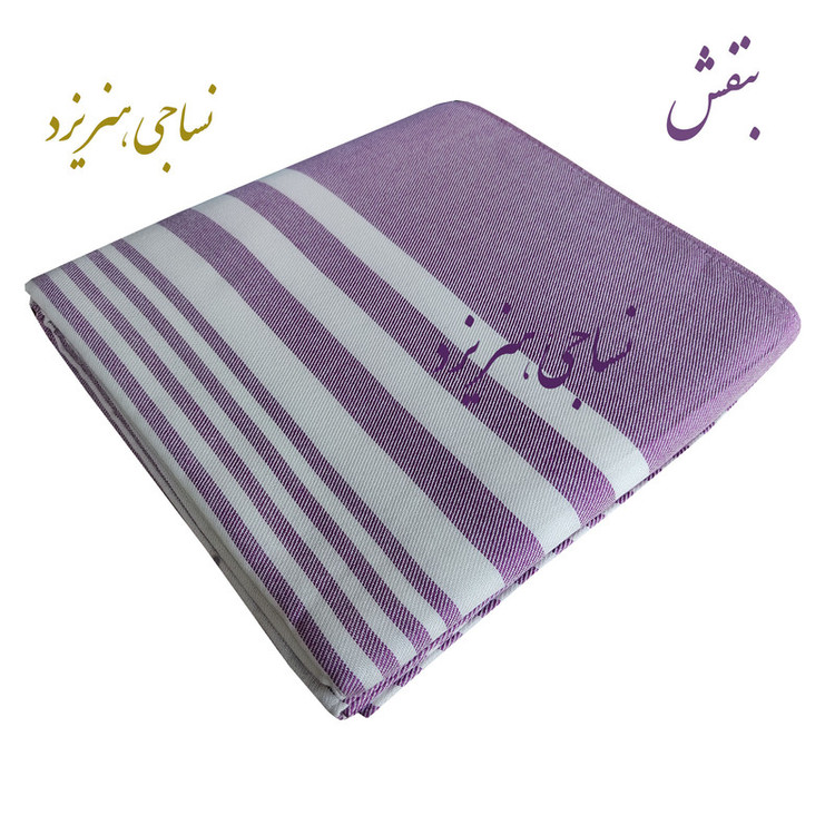 شمد دو نفره نساجی دُر هنر یزد مدل خطی رهام سایز 240x210 سانتیمتر