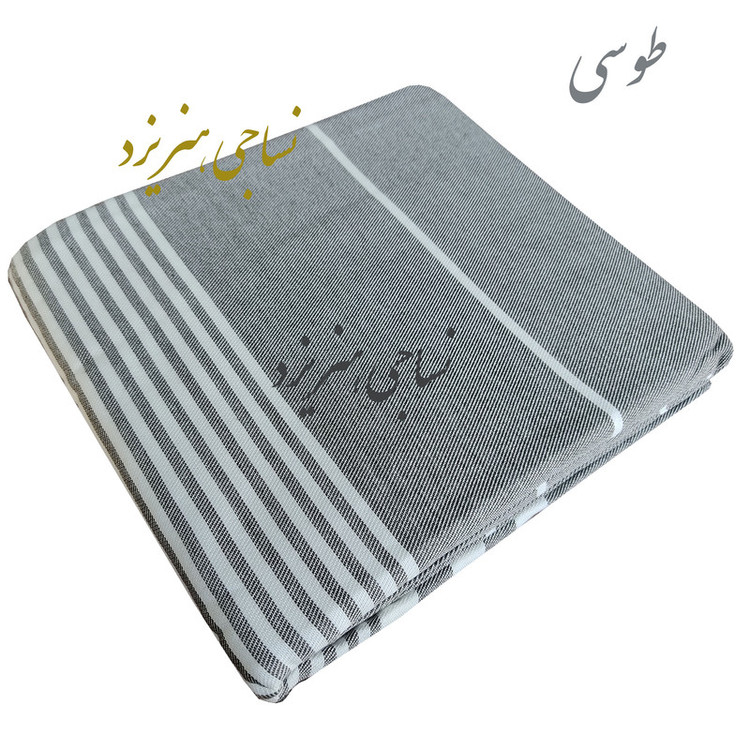 شمد دو نفره نساجی دُر هنر یزد مدل خطی رهام سایز 240x210 سانتیمتر