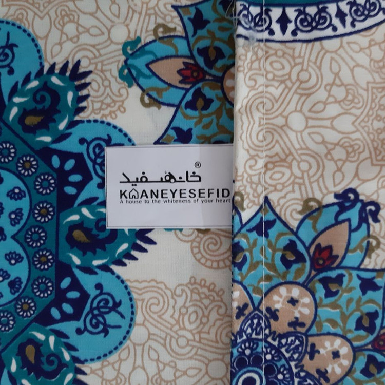 ملحفه تشک مهمان خانه سفید مدل خورشید سایز 195x100 سانتی متر