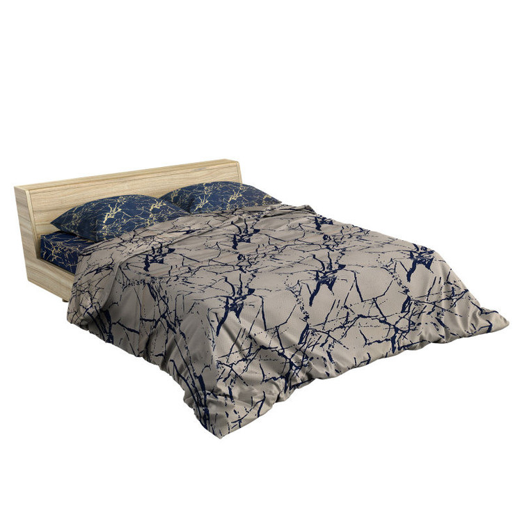 روکش لحاف مدل سنگ مرمر یک نفره سایز 160 ×220 سانتی متر