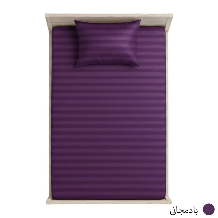 سرویس ملحفه 1 نفر 2 تکه مدل هتلی اکو