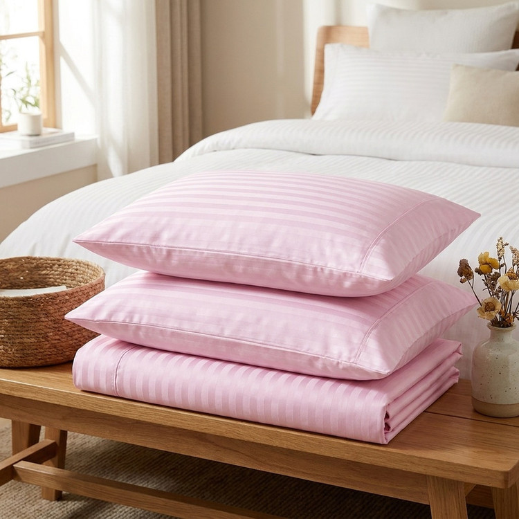 سرویس ملحفه مدل SATIN-JACQUARD دو نفره سه تکه