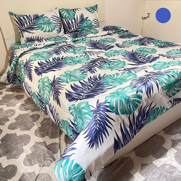 ملحفه آرین مدل روانداز طرح هاوایی دونفره سایز 170x240 سانتی متر