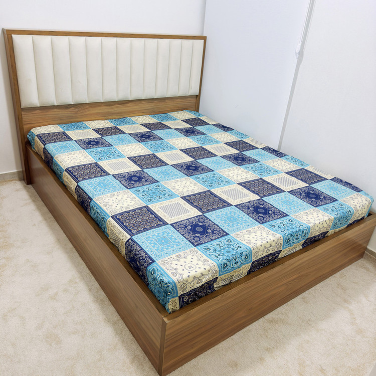ملحفه ناتوسا مدل کشدار سنتی دو نفره سایز 140x200 سانتی متر