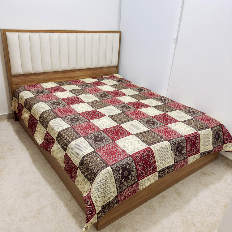ملحفه ناتوسا مدل کشدار سنتی دو نفره سایز 140x200 سانتی متر
