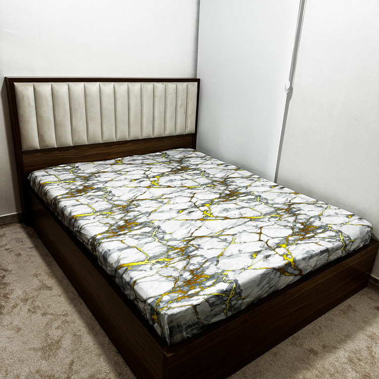 ملحفه ناتوسا مدل کشدار رعد دو نفره سایز 180x200 سانتی متر