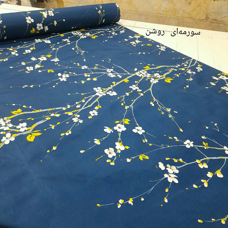 سرویس ملحفه مدل کشدوز طرح شکوفه کد 90 یک نفره دو تکه