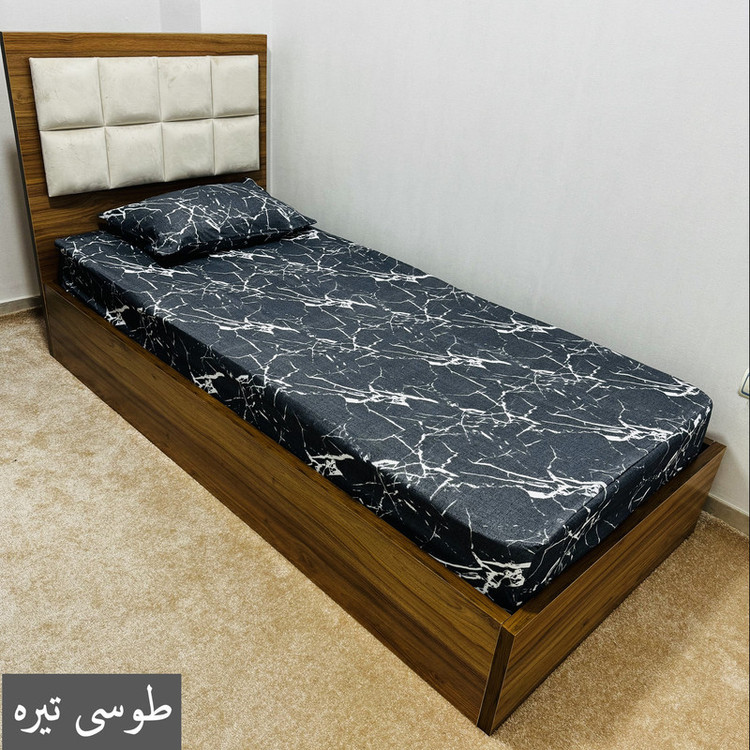 سرویس ملحفه ناتوسا مدل ماربل کد 120 یک نفره دو تکه